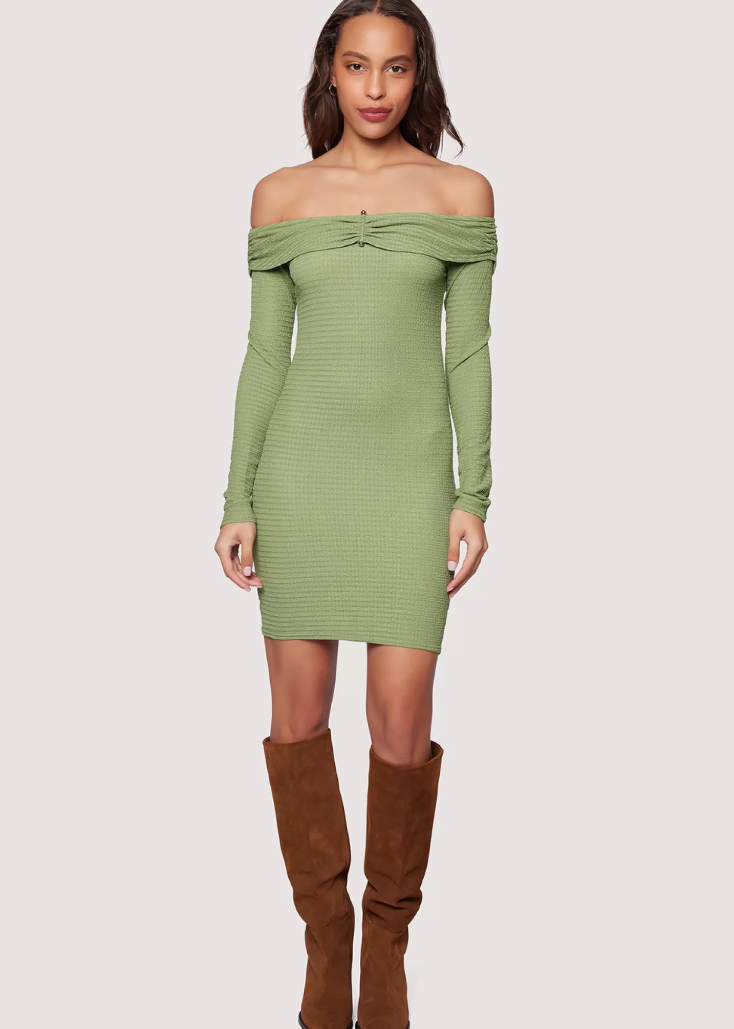 agave_nectar_mini_dress_156181-1.webp Lost + Wander Dresses*Agave Nectar Mini Dress GREEN
