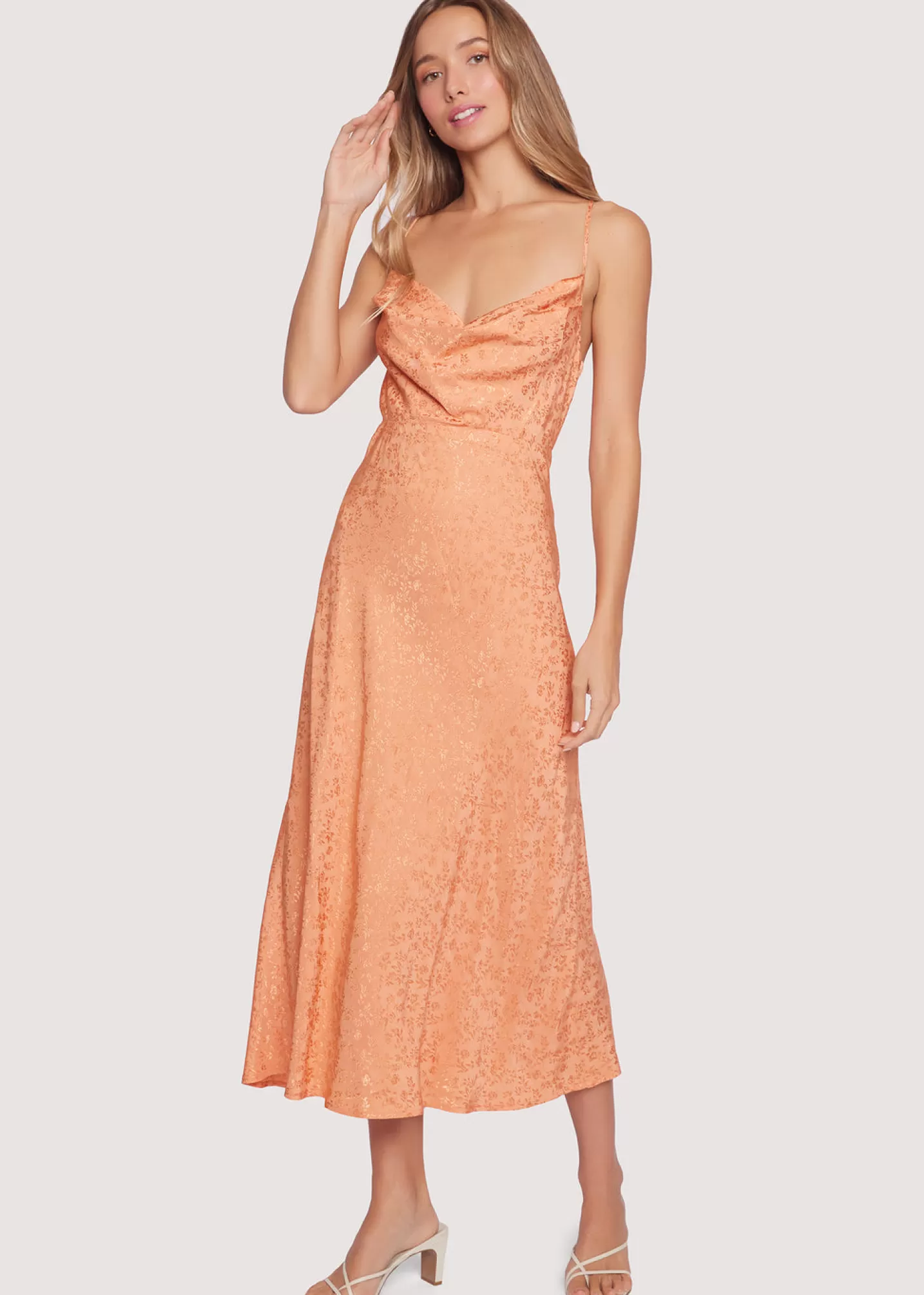 Lost + Wander Dresses*Beach Peach Midi Dress PEACH-ORANGE