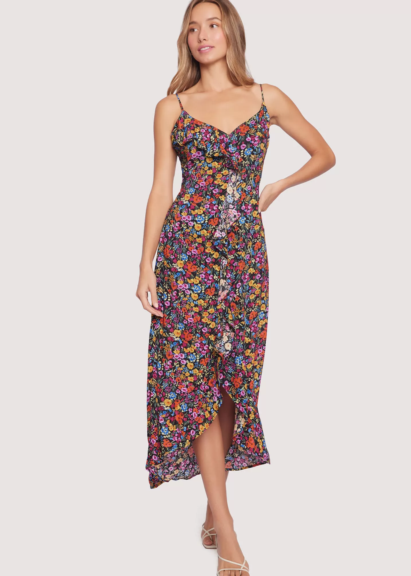 Lost + Wander Dresses*Flora Garden Maxi Dress BLACK-LAVENDER