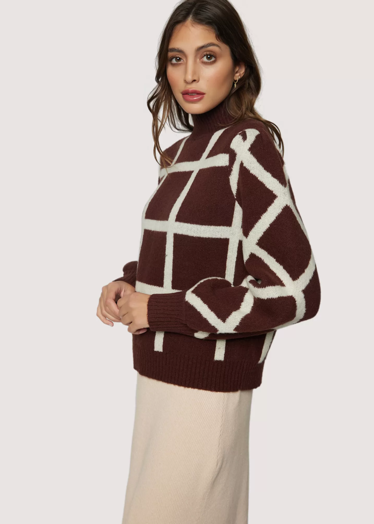 off_the_grid_sweater_151690.webp Lost + Wander Sweaters*Off The Grid Sweater DARK-BROWN-GRID
