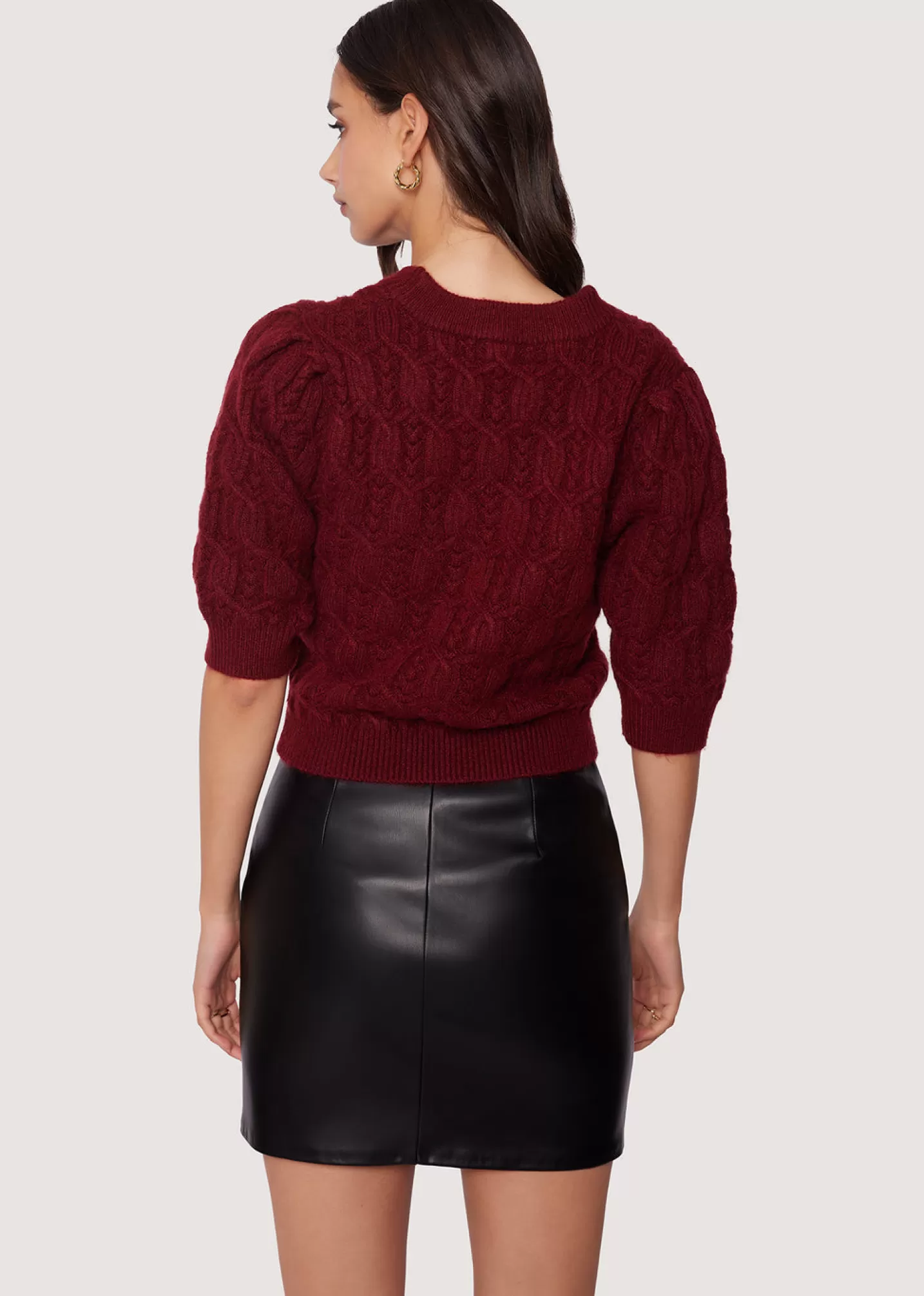 sydney_short_sleeve_top_156687.webp Lost + Wander Sweaters*Sydney Short Sleeve Top BURGUNDY