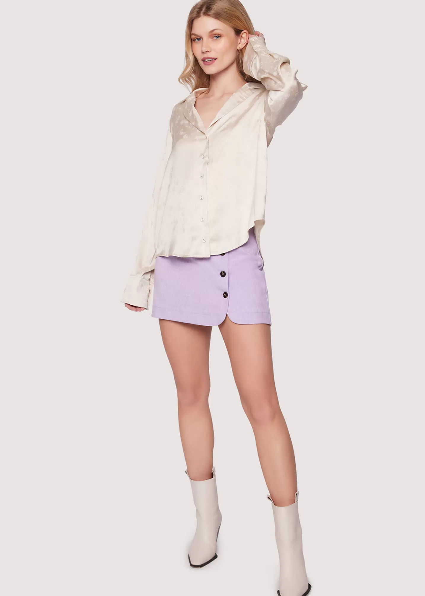 Lost + Wander Tops*Zephyr Lily Shirt SILVER