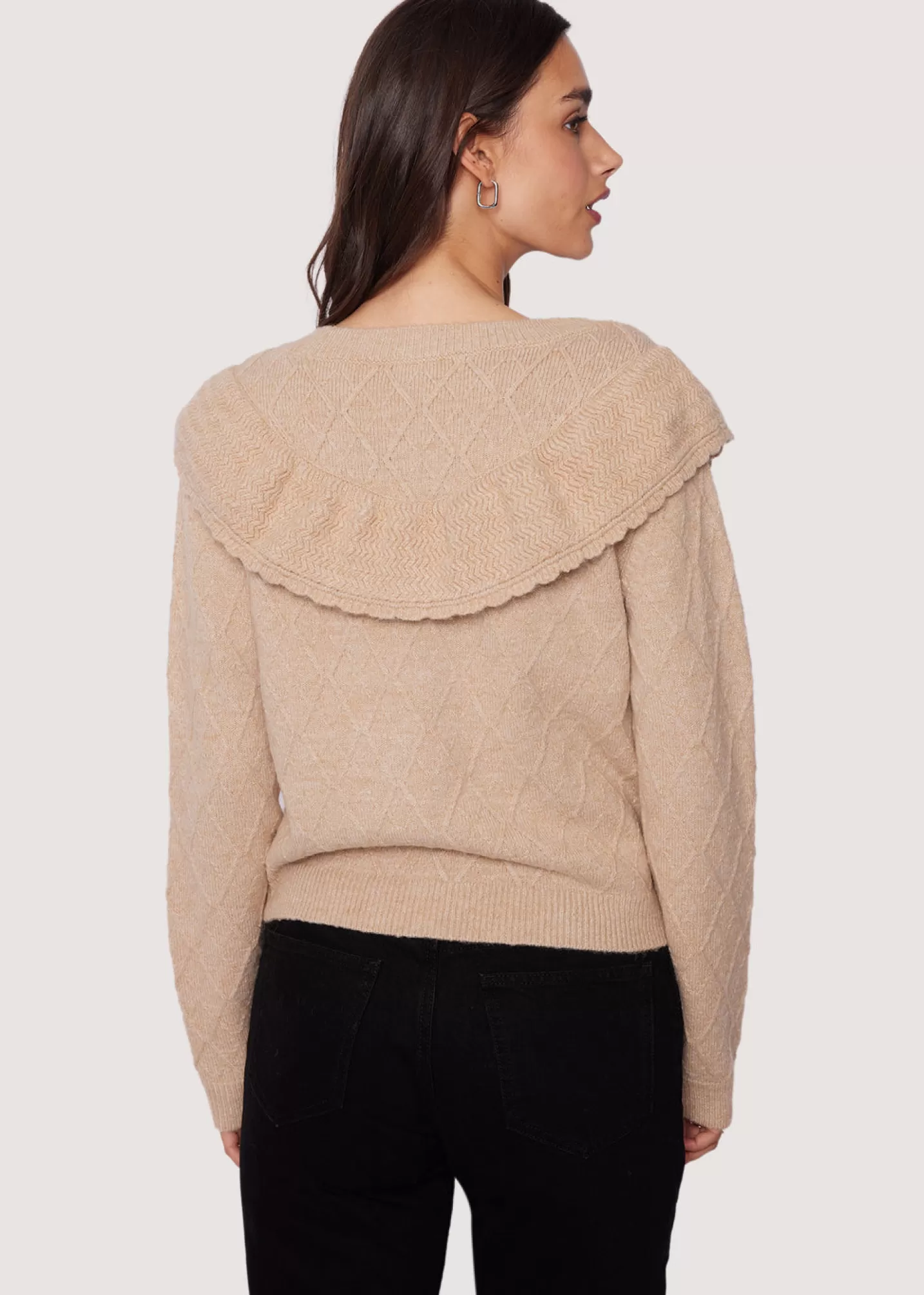 zoie_ruffle_cardigan_154209.webp Lost + Wander Tops*Zoie Ruffle Cardigan OATMEAL